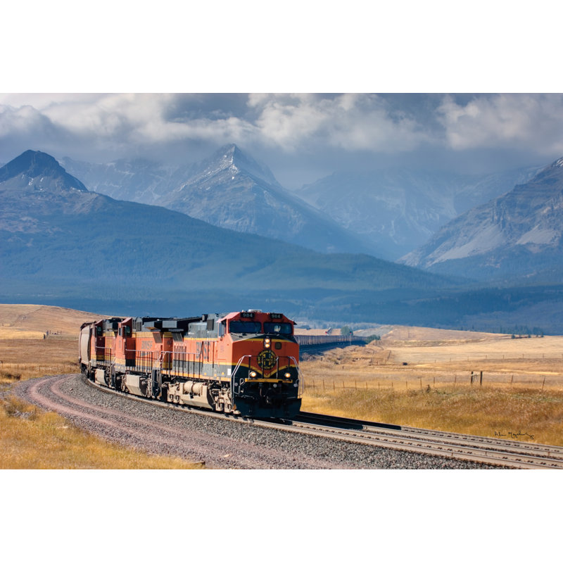 Train I sur toile, H 20 po x l 30 po x P 1,25 po