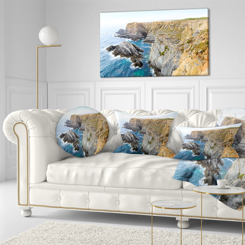 Coussin Blue Rocky Bay Portugal - Sea & Shore, 16 po x 1 po, Carré