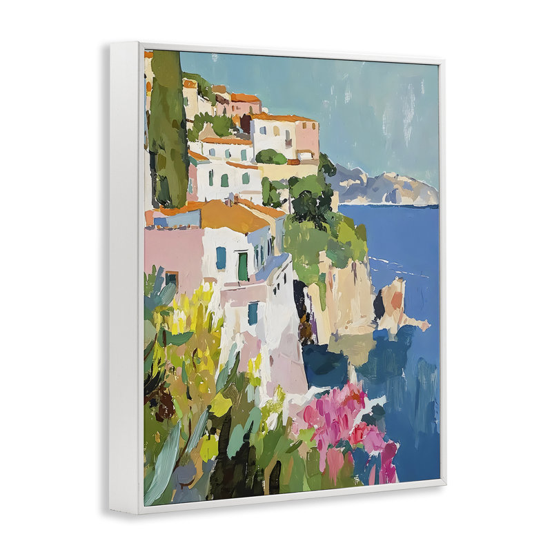 Abstrait de la côte italienne, estampe numérique, conception de Riley B, H 30 po x l 24 po