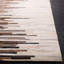 Tapis abstrait ivoire / brun en cuir feutré tissé à la main Seavey-1610928572