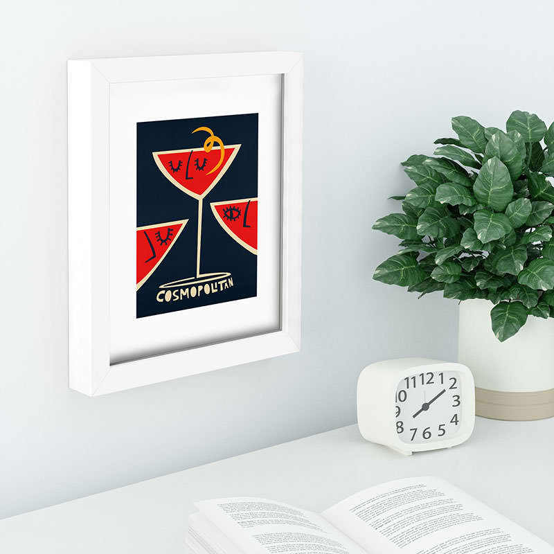 «Trinx Cosmopolitan Cocktail» par Mark Scott-Davies, reproduction d'art encadrée encadrée, 8 po x 10 po, H 10 po x l 8 po