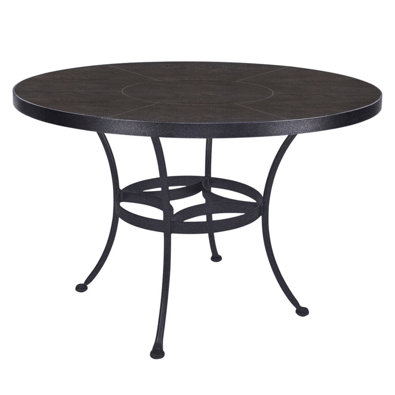 Outdoor Round Dining Table, Graphite, 42" W x 42" L x 29.5" H, Urban Shift