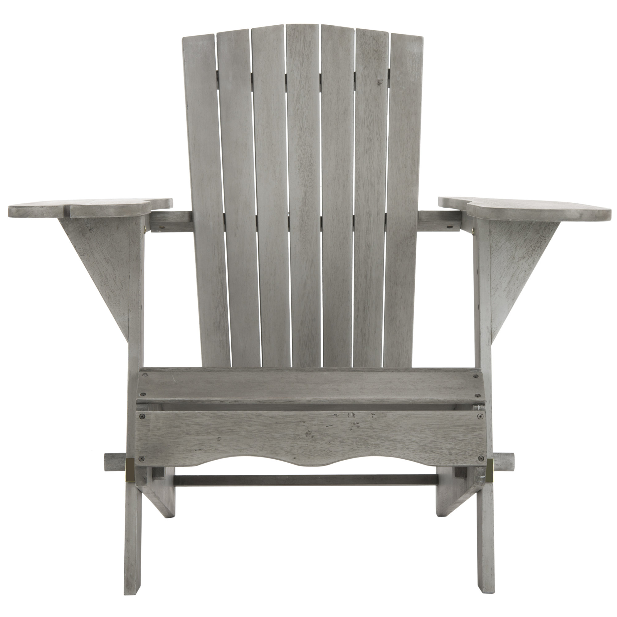 Boonville Eucalyptus Outdoor Adirondack Set, Gray Wash