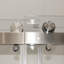 Porte de douche coulissante double 55 à 59 po x H 72 po, verre trempé transparent de 5/16 po et 8 mm d'épaisseur, acier inoxydable nickel brossé 304, poignée longue, barre à serviettes à revêtement sur roulettes, structure stable