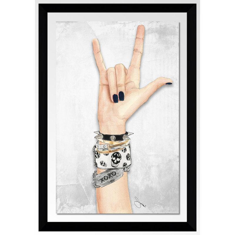 «Xo», reproduction sur toile, H 27,5 po x l 21,5 po x P 0,75 po, Cadre noir