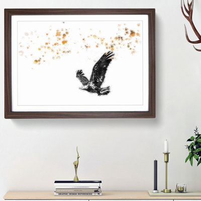 Bald Eagle in Flight in Abstract - Picture Frame Painting Print