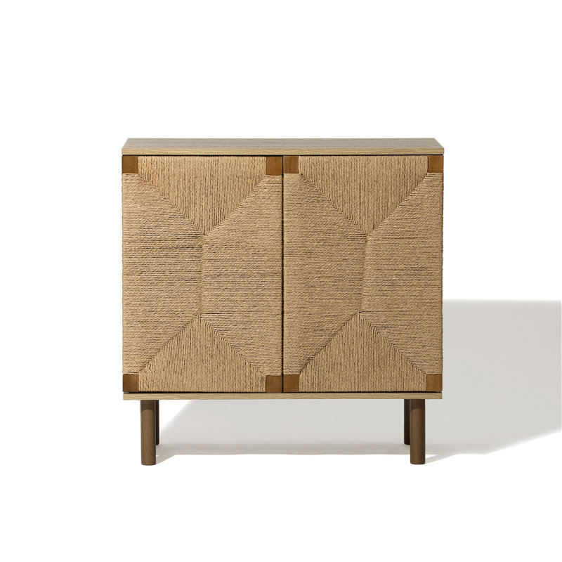 Kaia 31.5" Modern Rope 2-Door Cabinet
