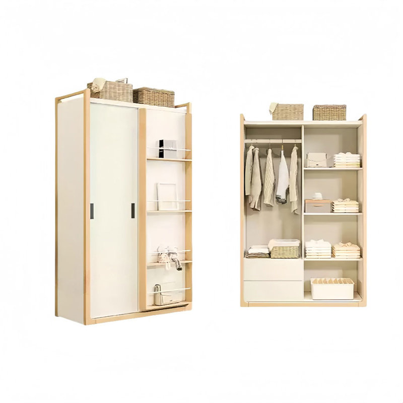 Garde-robe simple de couleur unie, H 79 po x l 39 po x P 24 po, Blanc