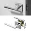 Poignée de porte d'intimité Quadra Design moderne dissimulé pour (lit et salle de bain) - Style minimaliste élégant en chrome-114645780