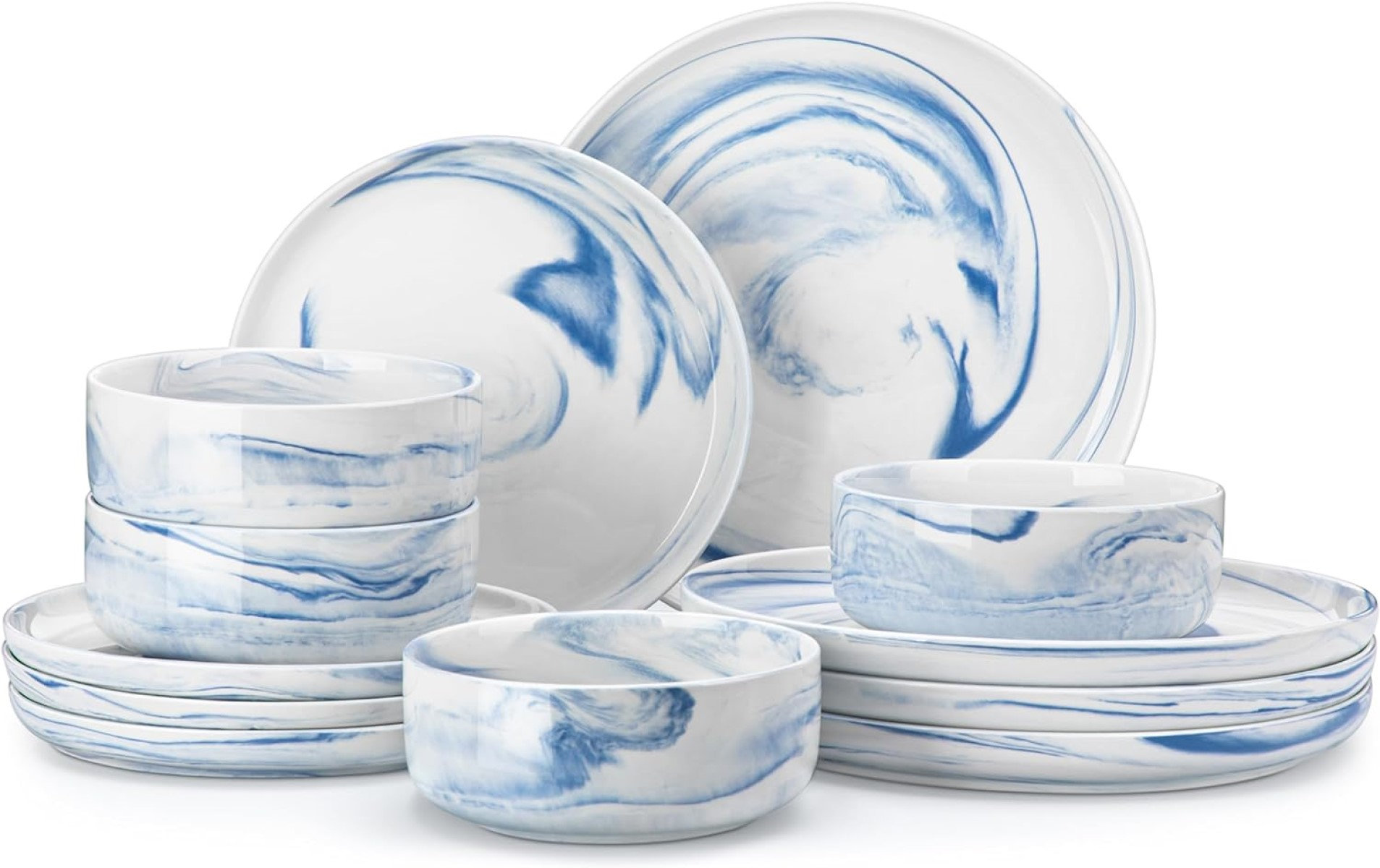 Orren Ellis Aadam Plates and Bowls Sets 12 Pieces Porcelain Dinnerware ...