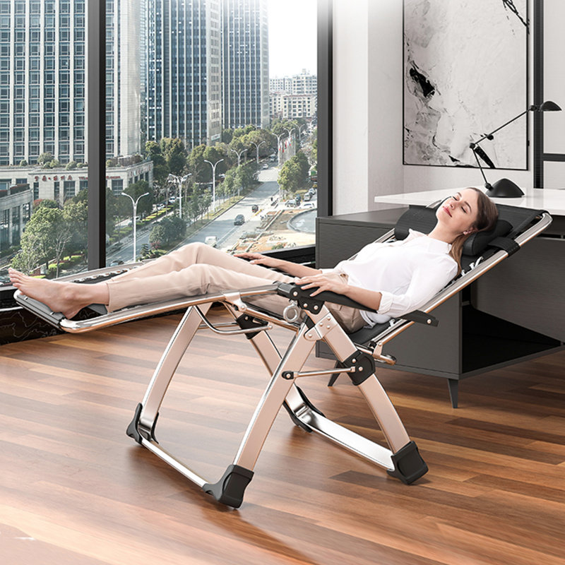 Zero Gravity Chair, Reclining Lounge Chair with Removable Cushion & Tray for Indoor and Outdoor, Blue 100% Cotton