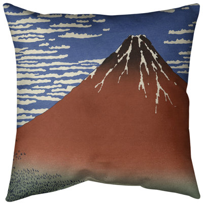 Katsushika Hokusai Reversible Throw Pillow