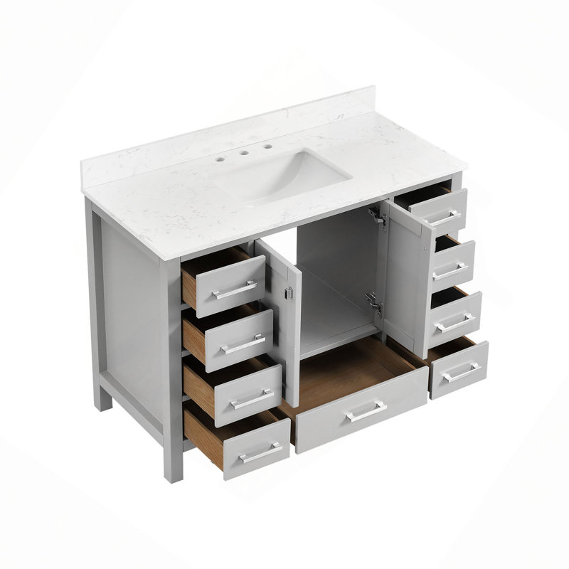 Meuble-lavabo autoportant 48 po avec comptoir 48 po