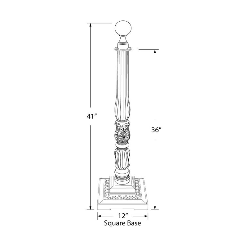 Produits architecturaux par Outwater L.L.C. Poteau H 41 x l 13,75