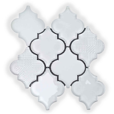 Britania 10 in. x 10 in. Arabesque Polished Tile