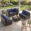 7 Piece Modular Patio Conversation Sets, Sectional Seating Group with Cushions-724244918-737481161