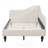 Twin Size L-Shaped Linen Daybed with Solid Wood Legs, Perfect for Modern and Functional Living Spaces-1301879973