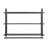 Wood And Metal Wall Shelf With Rod And 3 Tiers