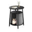 Table de bout ronde à 2 niveaux avec chat-1895111874