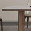 Ensemble de table de salle à manger en bois massif et en pierre frittée-102629590