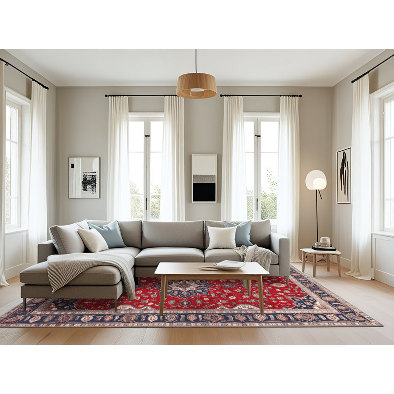 Tapis brun lavable à la machine, Rectangulaire 8 pi x 10 pi