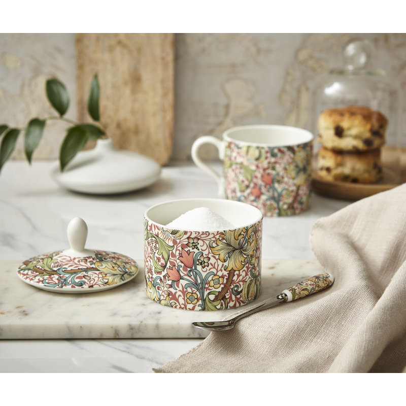 Sucre couvert Spode Morris & Co - Lys doré