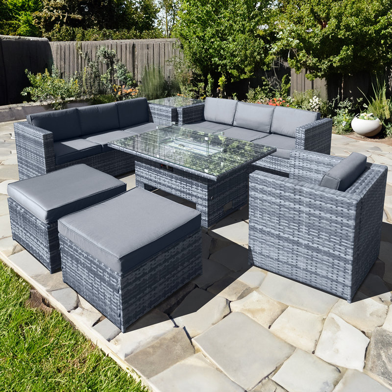Malta 9 - Person Garden Lounge Set with Cushions