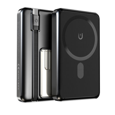 10000mAh Super Fast Charging PD22.5W Wireless Charging 15W Magnetic Fast Charging Power Bank With Stand Built-in 2 Cables, Universal Office USB Portable, with Stand And Digital Display Battery Level, Suitable for Airplane Travel Mobile Phone Universal