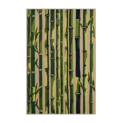 Washable Bamboo Shoots Vegetables Area Rug