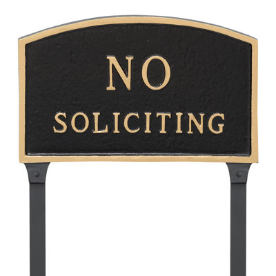No Soliciting Statement Garden Sign