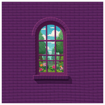 Édredon de fenêtre mural mauve