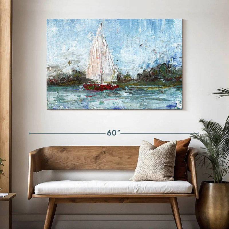 Mehar Here We Go A Sailing, 32" H x 48" W