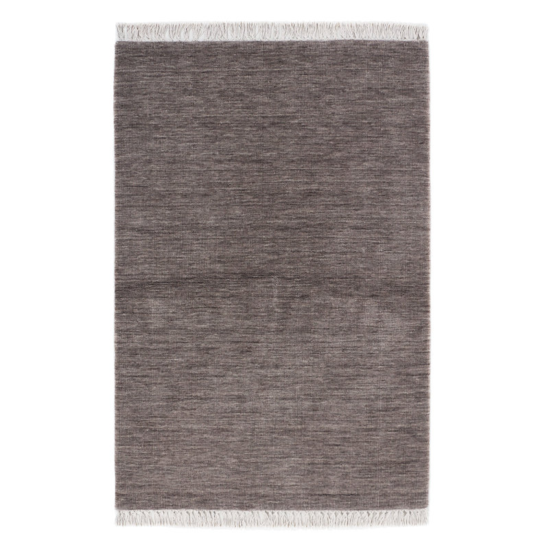 Muddy Area Rug in Brown/White, Rectangle 10' x 14'