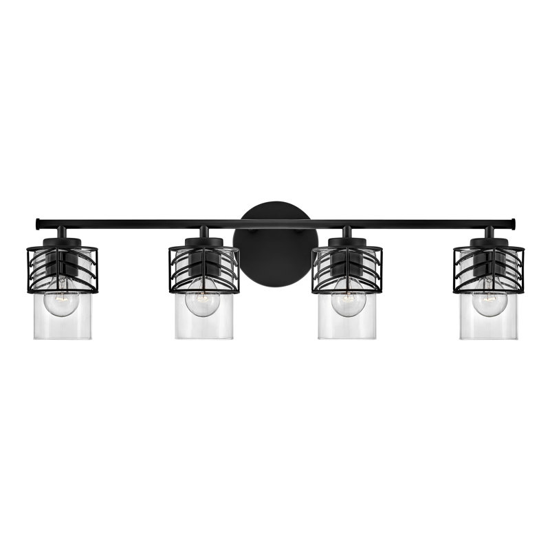 Meuble-lavabo à quatre lumières, Noir