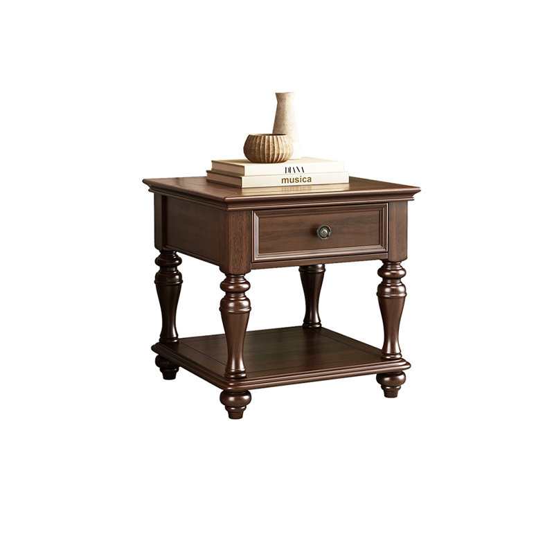 Alven Solid Wood End Table