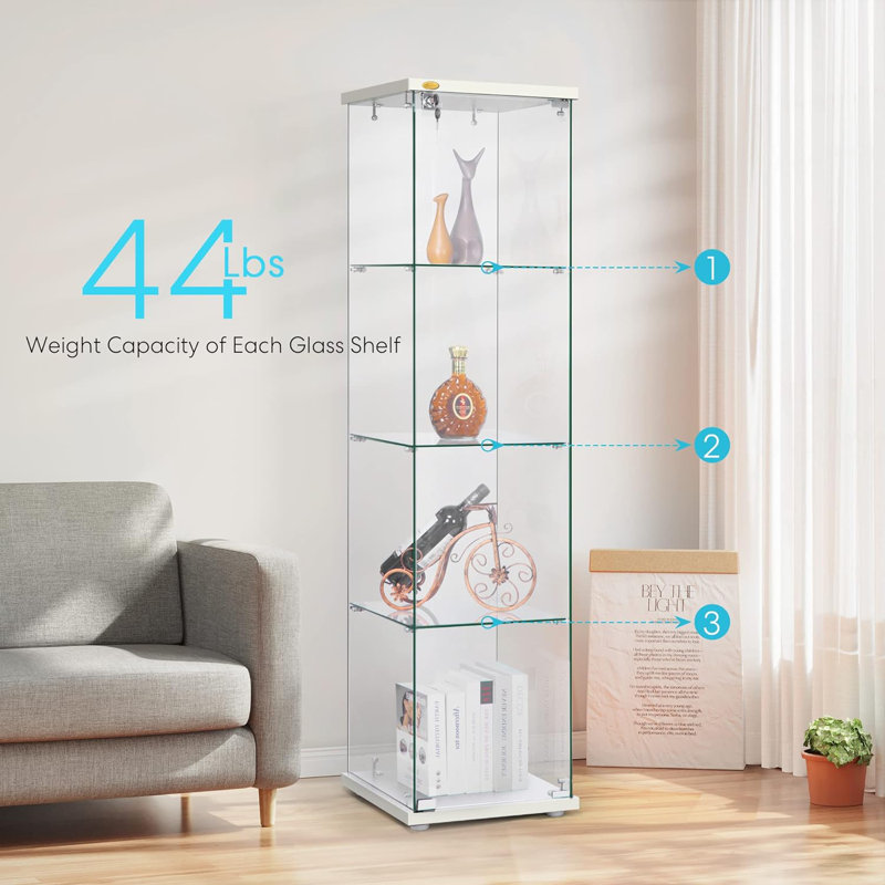 4-tier display cabinet with Kalmanson lock