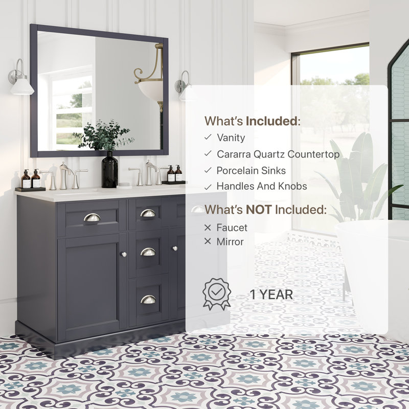 Ensemble de meuble-lavabo double 60 po Didomenico