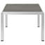 Table basse d'extérieur en aluminium Shore en gris argenté par Modway