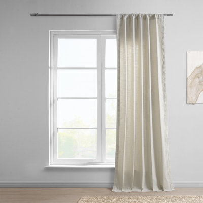 100% Cotton Semi Sheer Curtain Single Panel