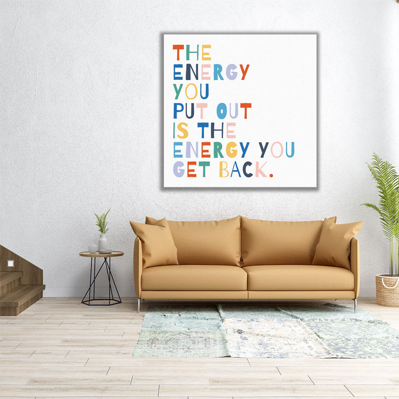 «Rainbow Words II», reproduction d'art sur toile, H 20 po x l 20 po