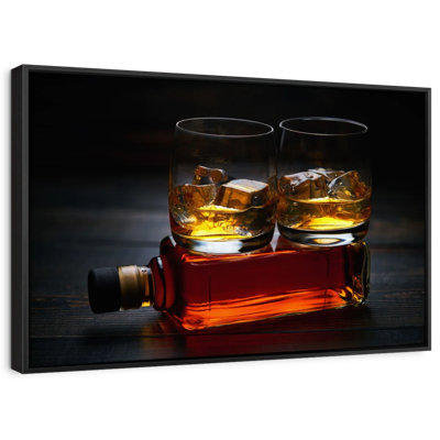 " Full Whiskey Bottle Canvas Print "