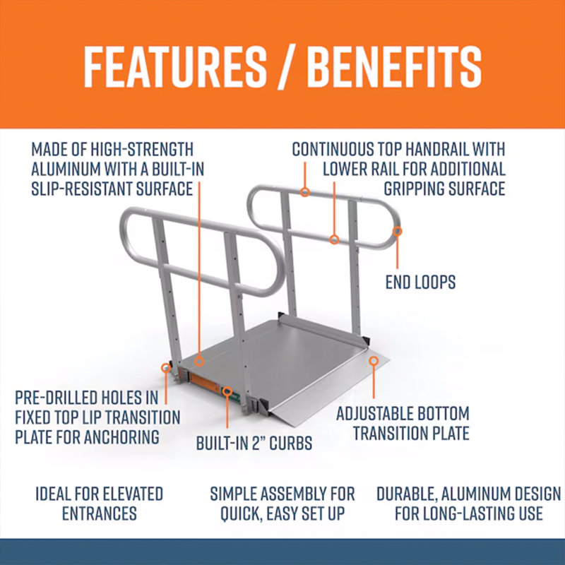 EZ-ACCESS Aluminum 36'' L Portable Ramp