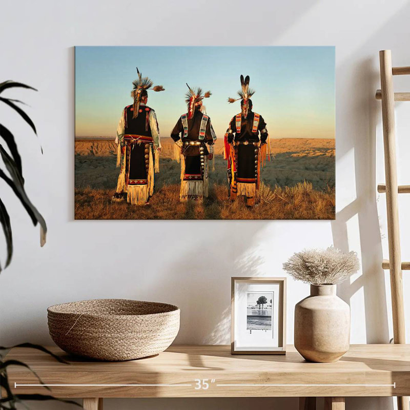Indiens Lelar Lakota du Dakota du Sud, H 16 po x l 24 po