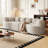 Curved Sectional Sofa, 106.3-Inch Oversized Modern Bone-Free Cloud Sofa With 6 Pillows And Deep Seat Design-592229323