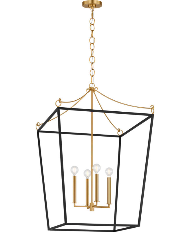 Carlyle Lantern, 102.75" H x 24.38" W  x 24.38" D, Midnight Black, 4