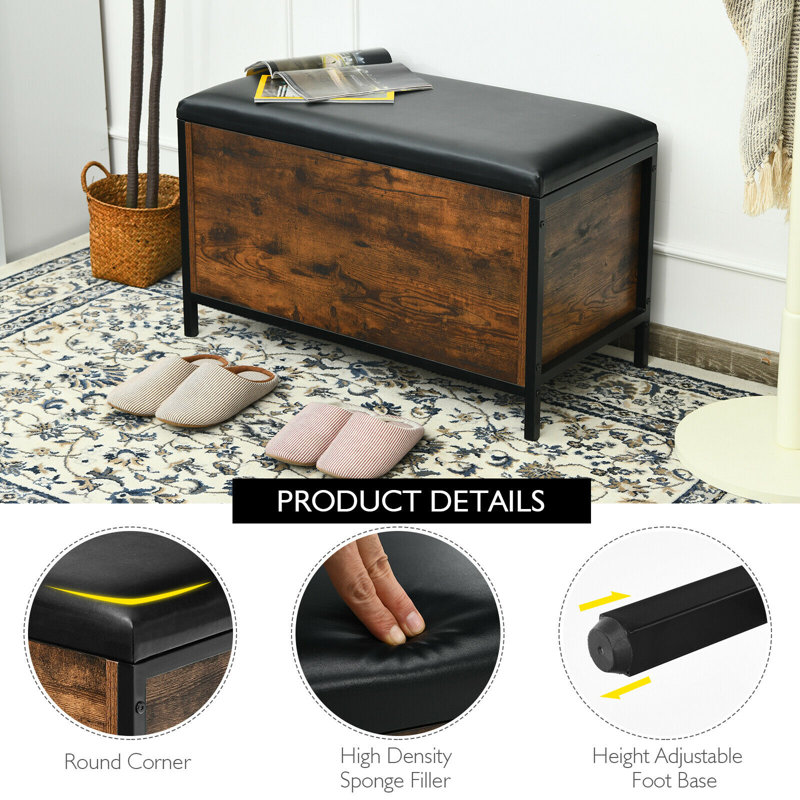 Navasota Upholstered Storage Bench