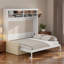 Grand lit escamotable avec canapé et tablettes-1640310522