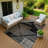Machine Washable Indoor/Outdoor Hovey ACN2270 Stripes Rug-1527649434