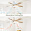 Ventilateur de plafond intelligent de 45 pouces avec lumière DEL 18 W à 3 lumières à intensité variable à intensité variable Alexa-1119317038-1119317036
