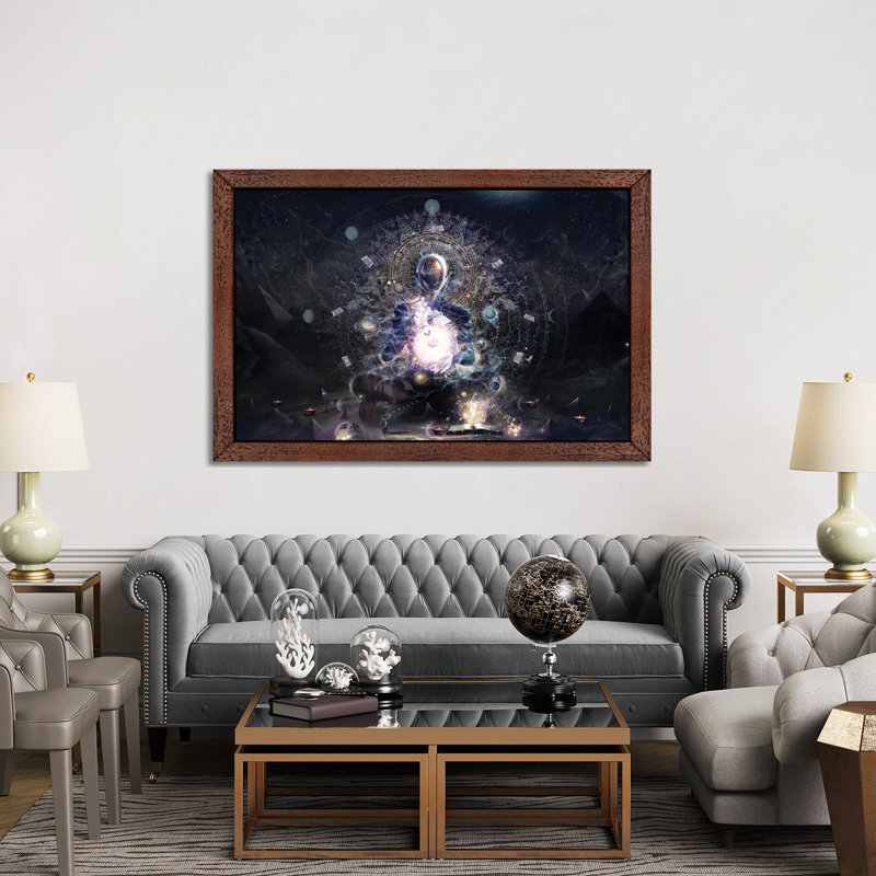 The Cosmic Ritual 1 Piece Wall Art on Canvas, 66.04 cm H x 45.72 cm W, Brown Framed